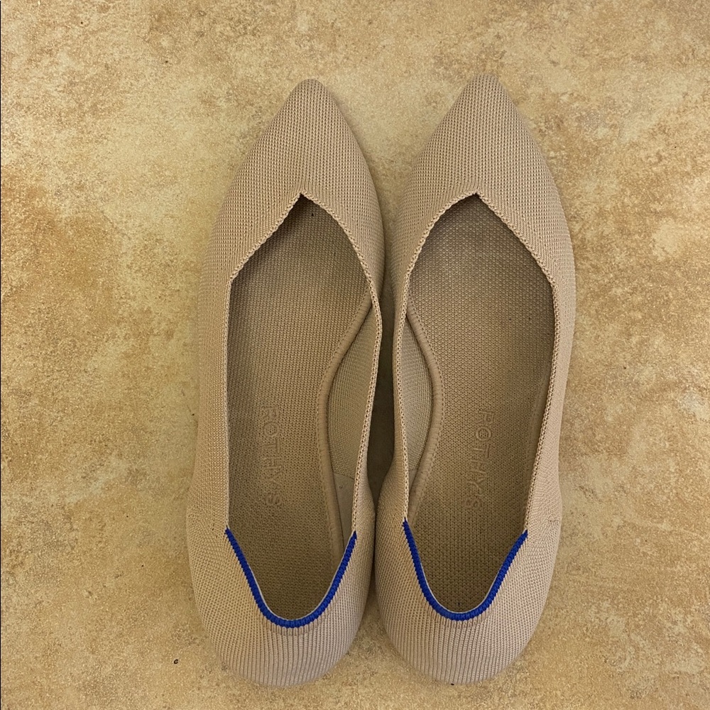 Rothy's Tan Pointed Flats - Picture 2 of 11